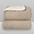 Cobertor Plush Com Sherpa Dots Bolinhas Bege- Laço Bebê