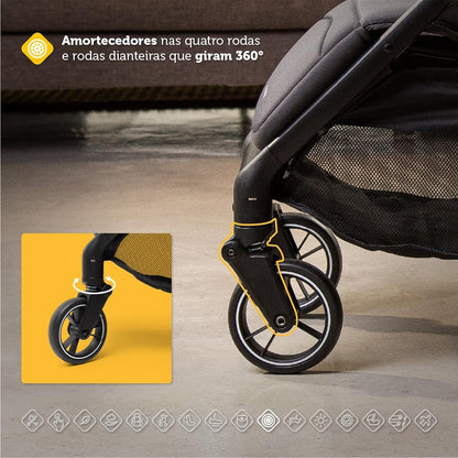 Carrinho Pact Pro Travel System Chumbo Shale - Joie