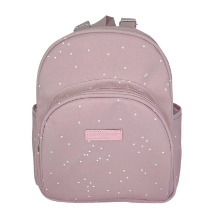 Mochila Maternidade Pequena Bolinhas Rosa - Pirulitando