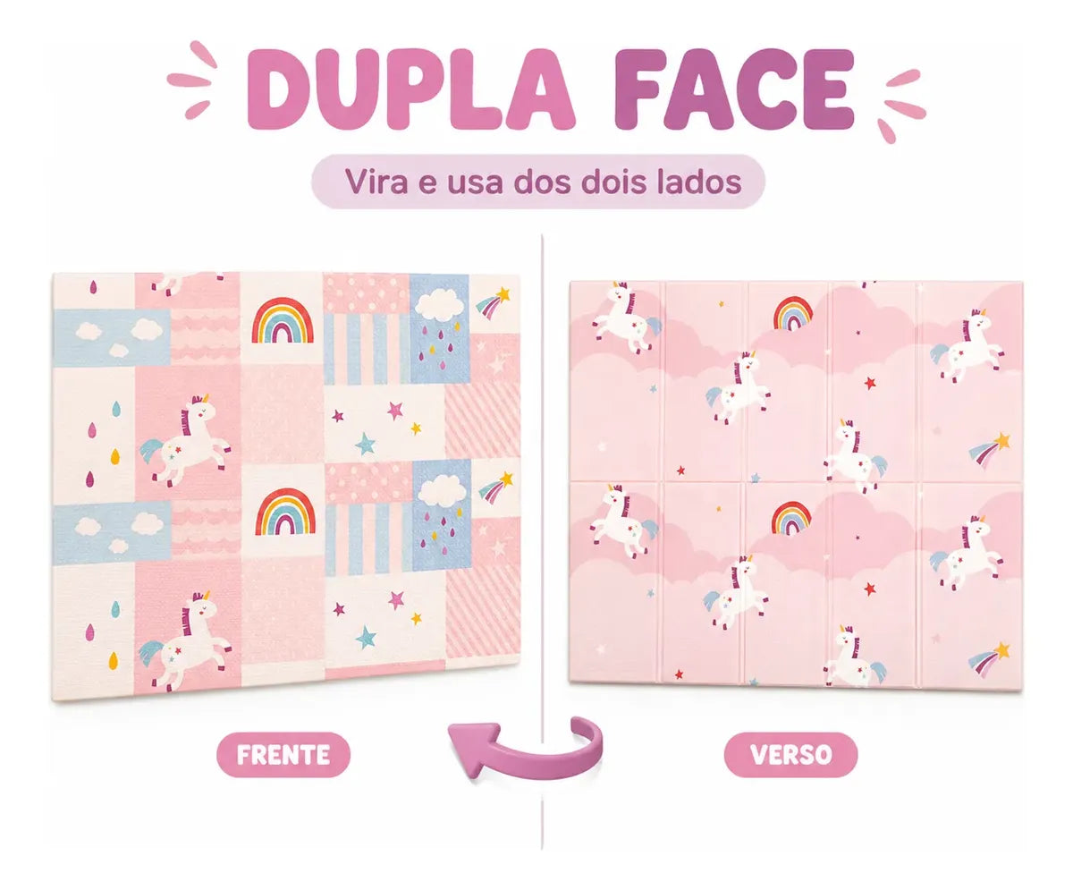 Tapete Dobrável Magic Unicórnio Rosa - Buba