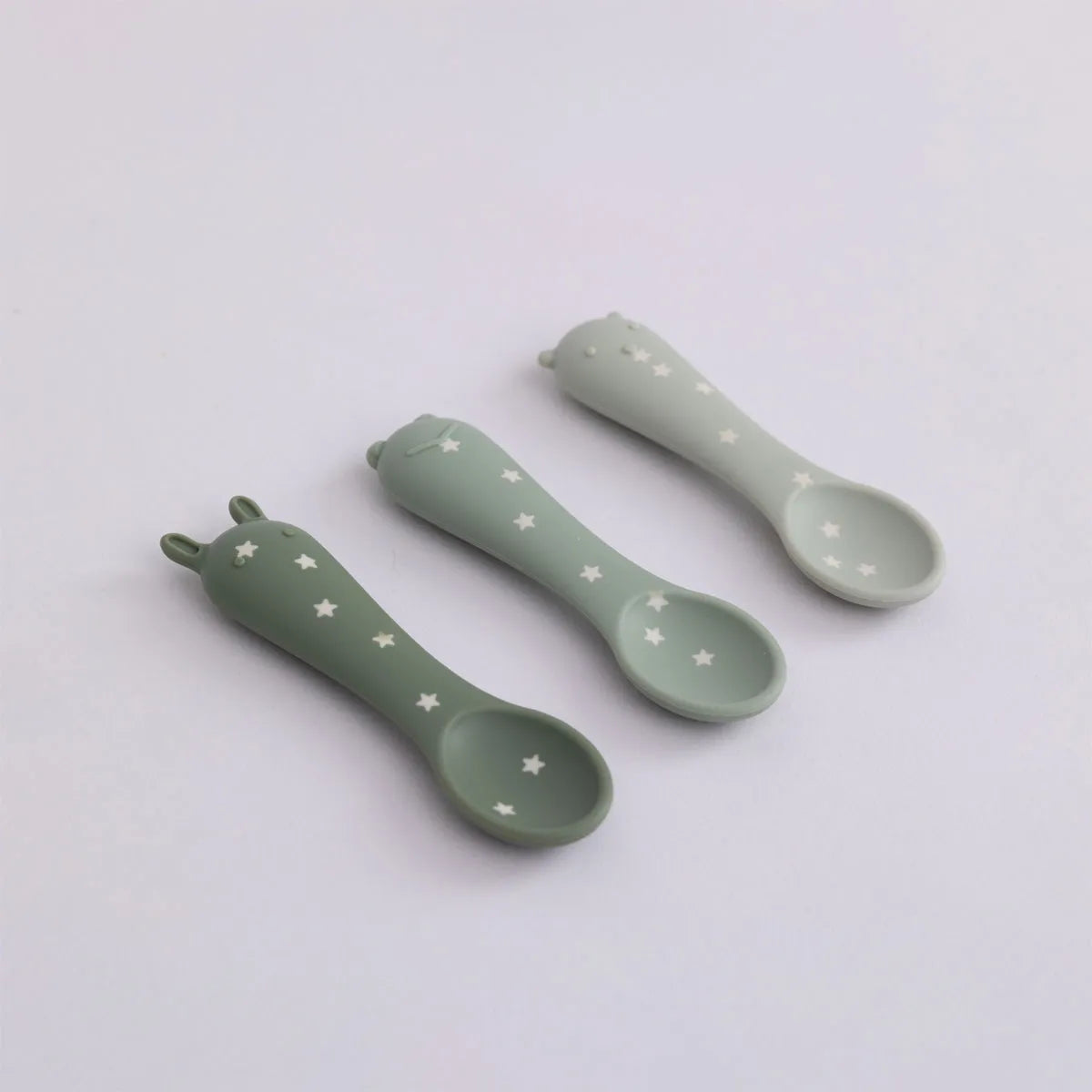 Kit Alimentacao 6 Pcs Prato, Copo, Babador 3 Colheres Verde - Petit Pia