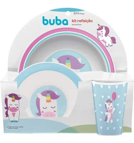 Kit Refeição Animal Fun Unicórnio - Buba