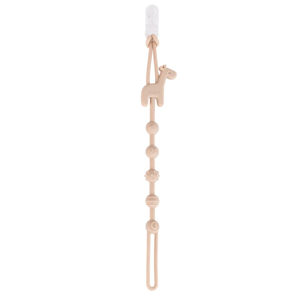 Prendedor De Chupeta Em Silicone Cloudy Girafa - Buba