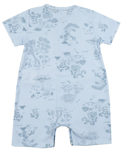 Macacão Curto Toile De Jouy Azul - Grow Up