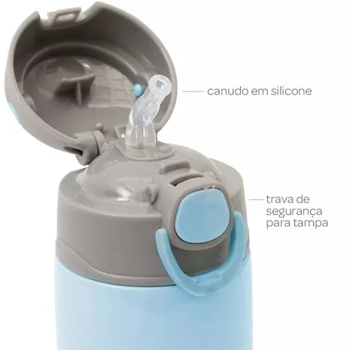 GARRAFA TÉRMICA DUPLA CAMADA INOX 270ml- CLINGO