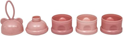 Potes Empilháveis Para Leite em Pó e Snack Rosa - Buba