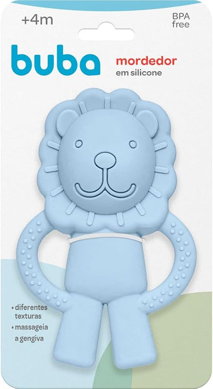 Mordedor em Silicone Leãozinho Azul - Buba