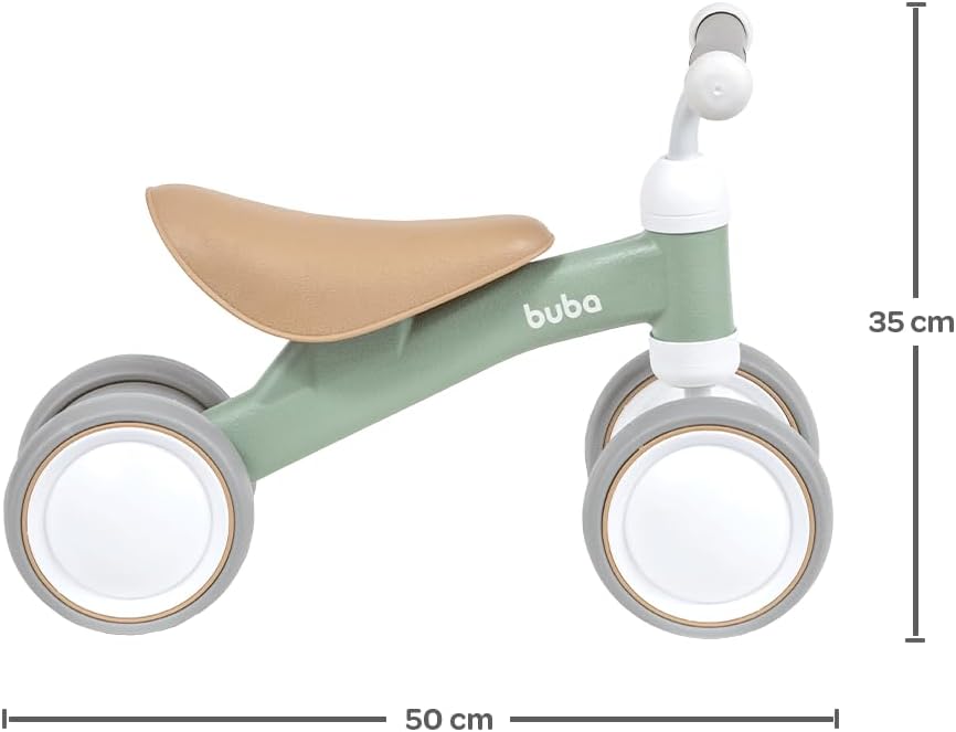 Bicicleta De Equilíbrio 4 Rodas Verde - Buba
