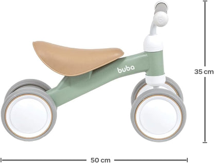 Bicicleta De Equilíbrio 4 Rodas Verde - Buba