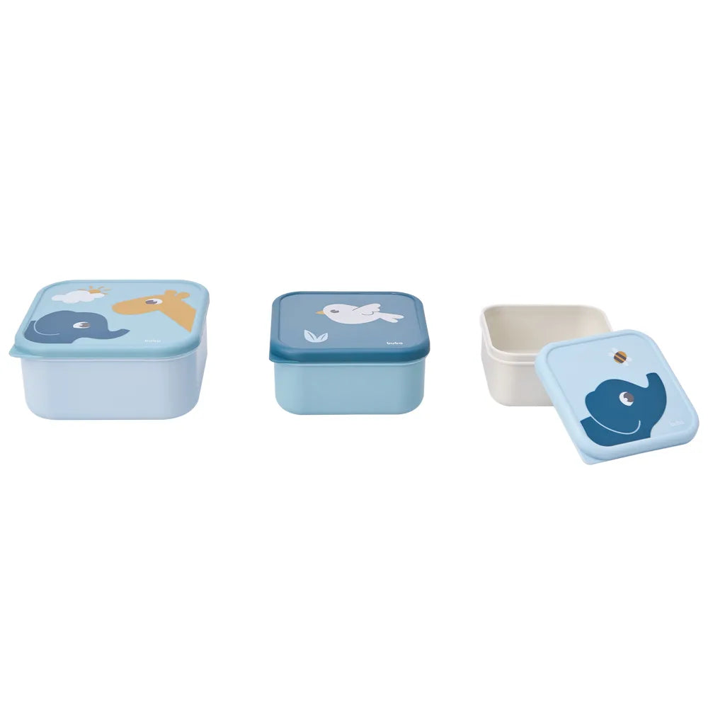 Kit 3 Potinhos Cloudy Azul - Buba