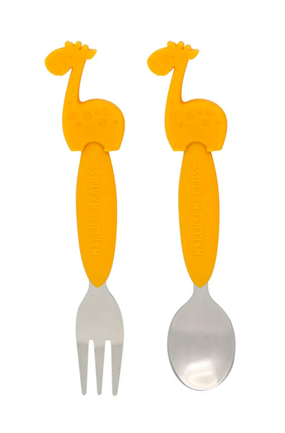 Jogo de Colher e Garfo com Inox Girafa Lola - Marcus & Marcus