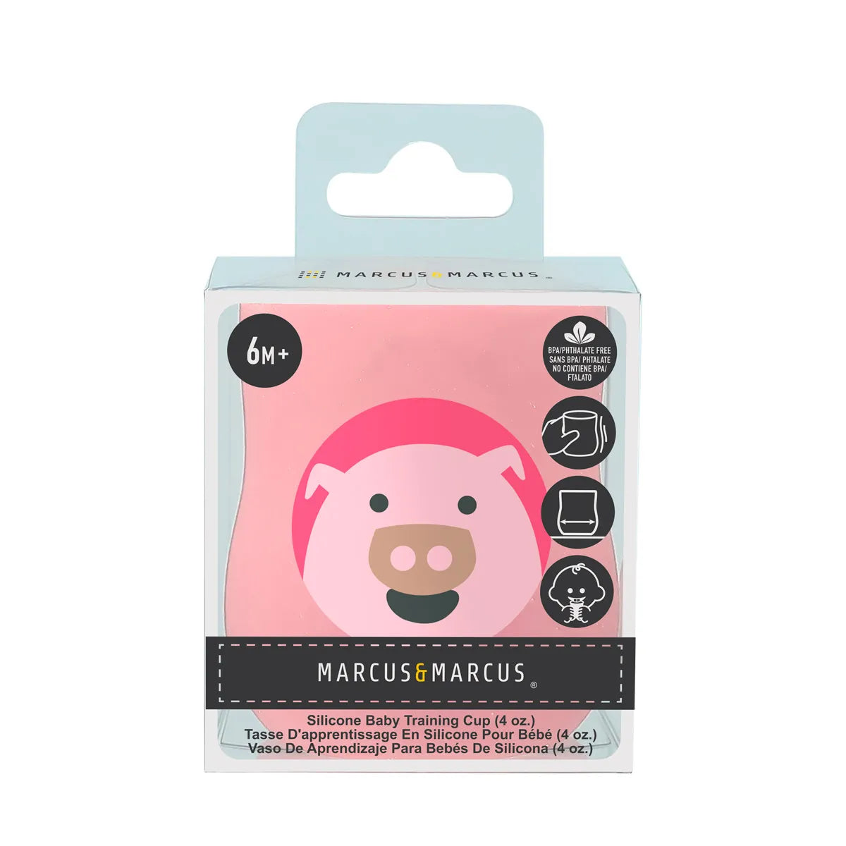 Copo Anatômico em Silicone 120ml Porquinha Pokey - Marcus e Marcus