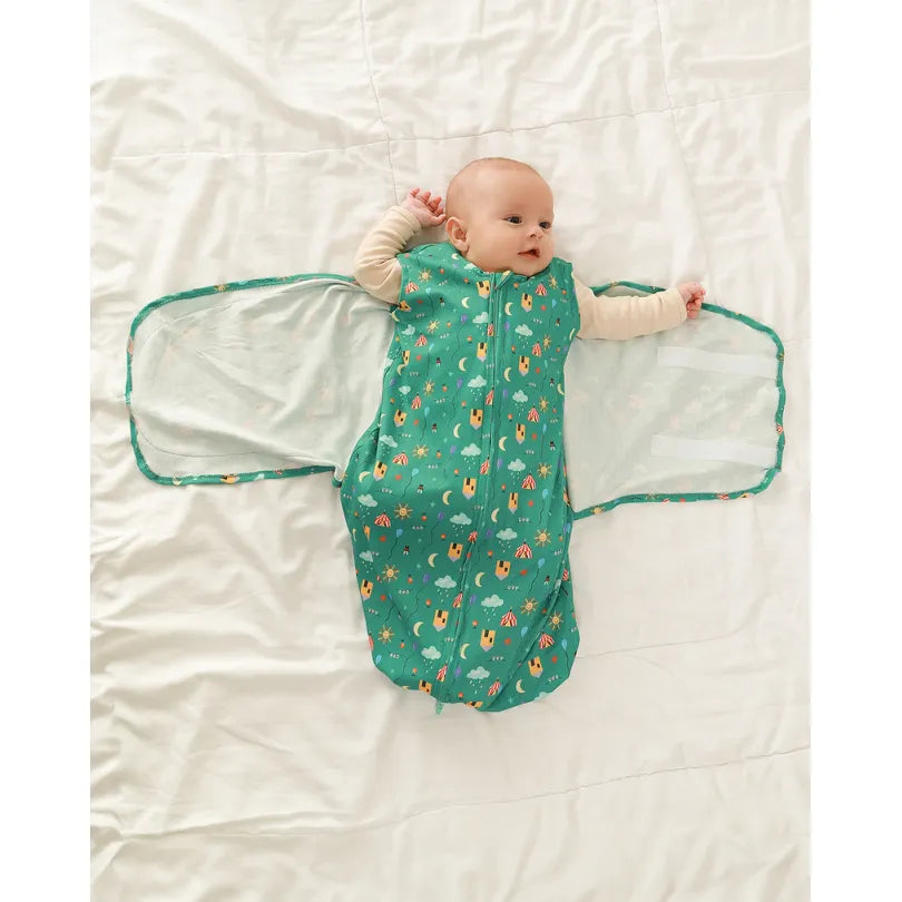 SACO DE DORMIR SWADDLE EM ALGODÃO EGÍPCIO CIRCO - CASULO DE ANJO
