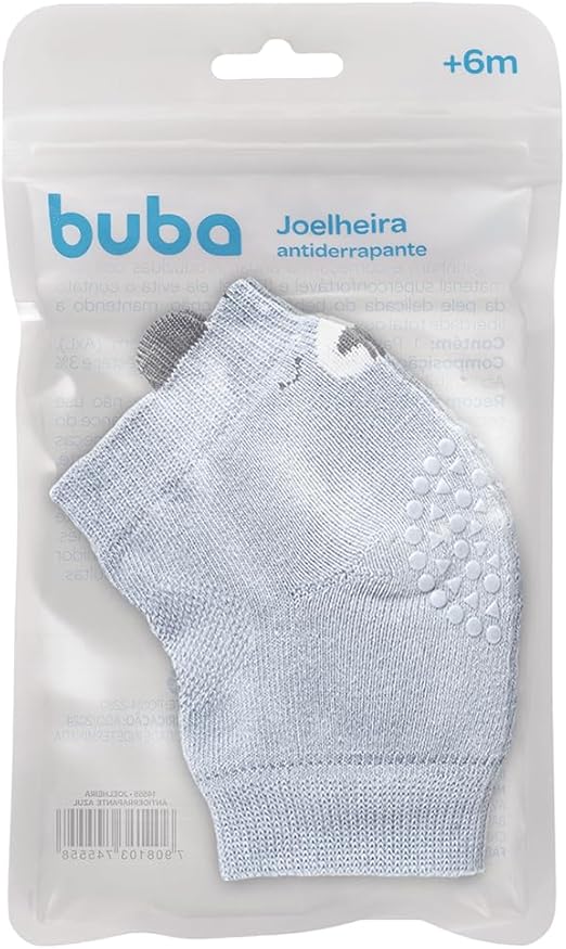 Joelheira Antiderrapante Urso Azul - Buba