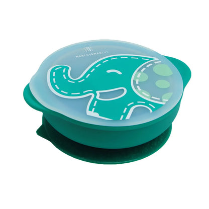 Kit de Alimentação com Copo Anatômico Elefante Ollie - Marcus & Marcus