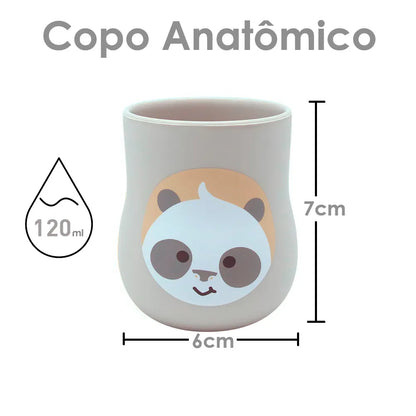 Copo Anatômico em Silicone 120ml Panda Pebble - Marcus e Marcus
