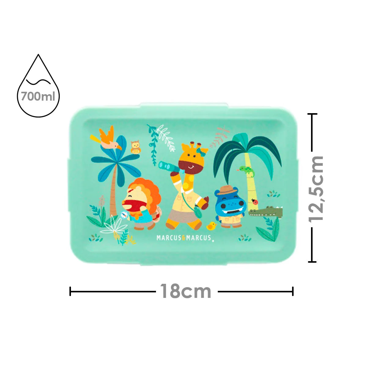 Box De Refeição Com Duas Divisórias Verde - Marcus E Marcus