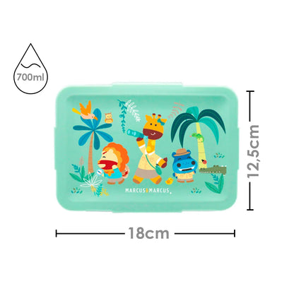 Box De Refeição Com Duas Divisórias Verde - Marcus E Marcus