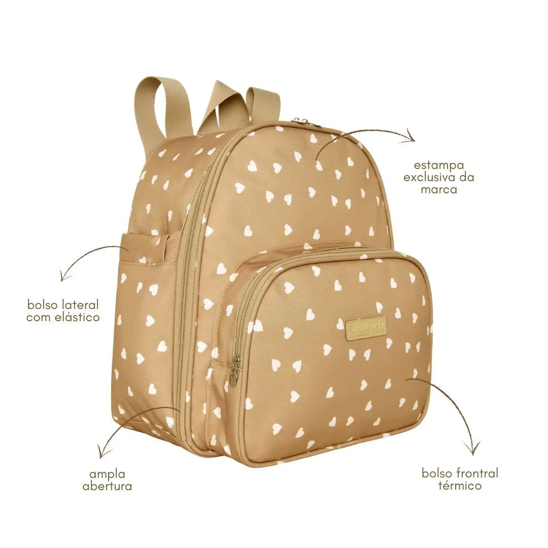 Mochila Térmica Viver Caramelo Coração - Pirulitando