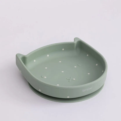 Kit Alimentacao 6 Pcs Prato, Copo, Babador 3 Colheres Verde - Petit Pia