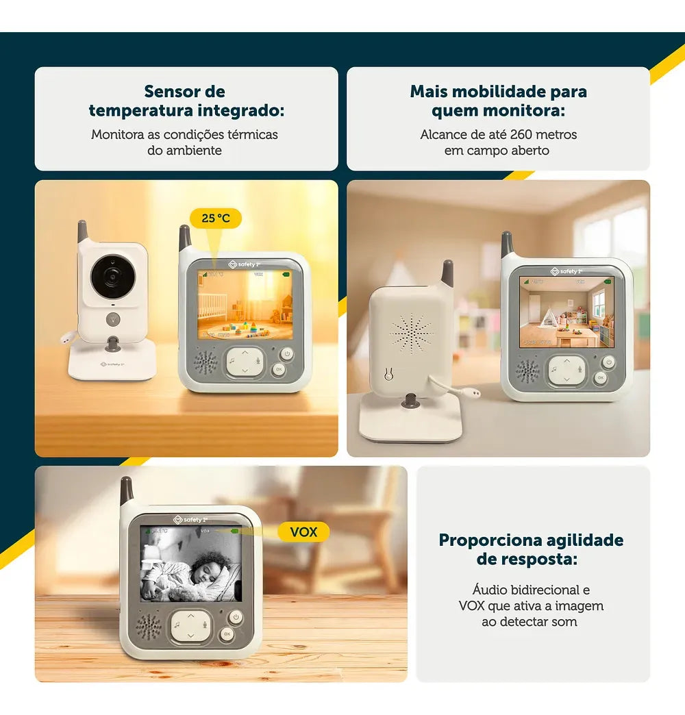 Babá Eletrônica Spot Sf1 White - Safety