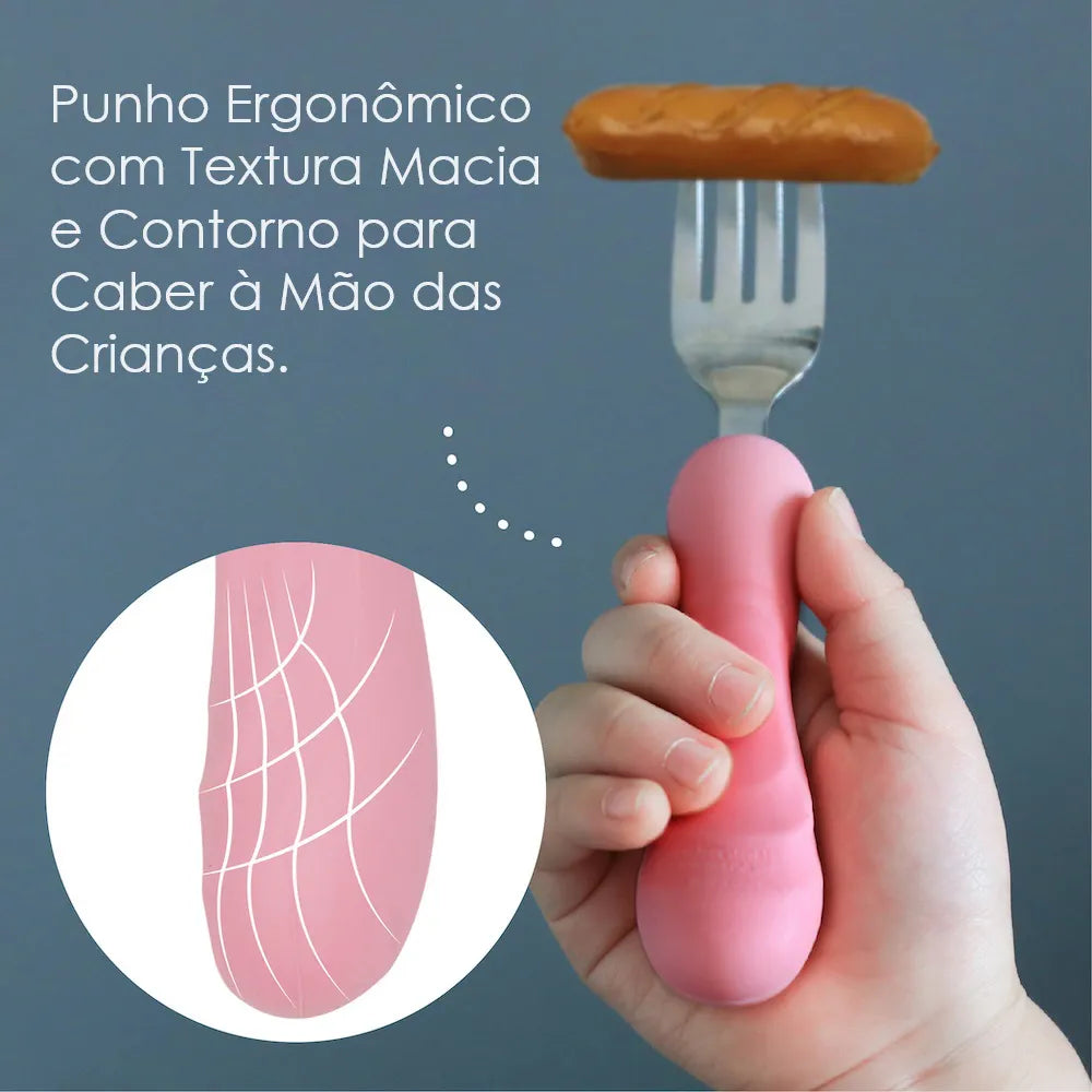 Jogo Anatômico Colher e Garfo com Inox Panda - Marcus e Marcus