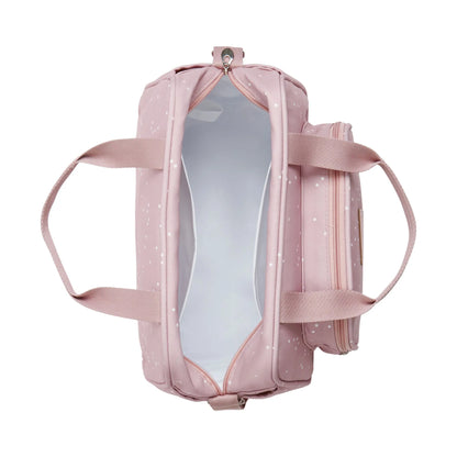 Bolsa Maternidade Média Bolinhas Rosa - Pirulitando