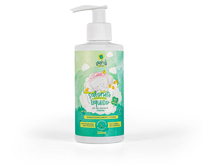 Sabonete Líquido e Shampoo 100% Natural Espuma de Vapor com Óleo Essencial de Menta - Verdi Natural