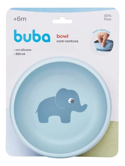 Bowl Em Silicone Com Ventosa Cloudy Elefante - Buba