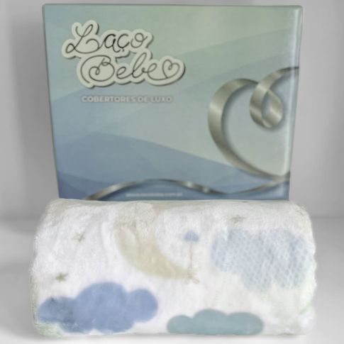 Cobertor Luxo Lua Zilu Azul - Laço Bebê