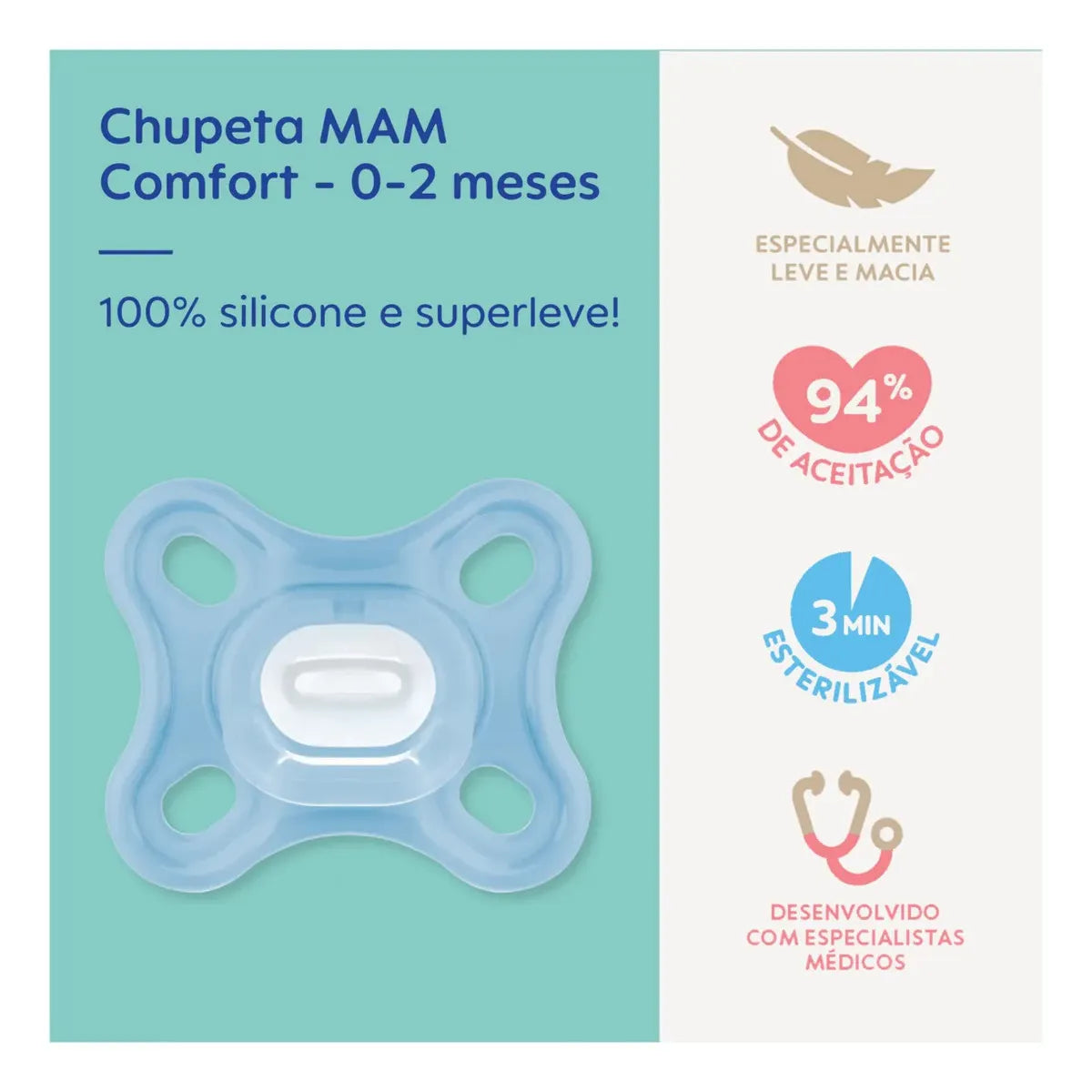 Chupeta Comfort Azul- Mam