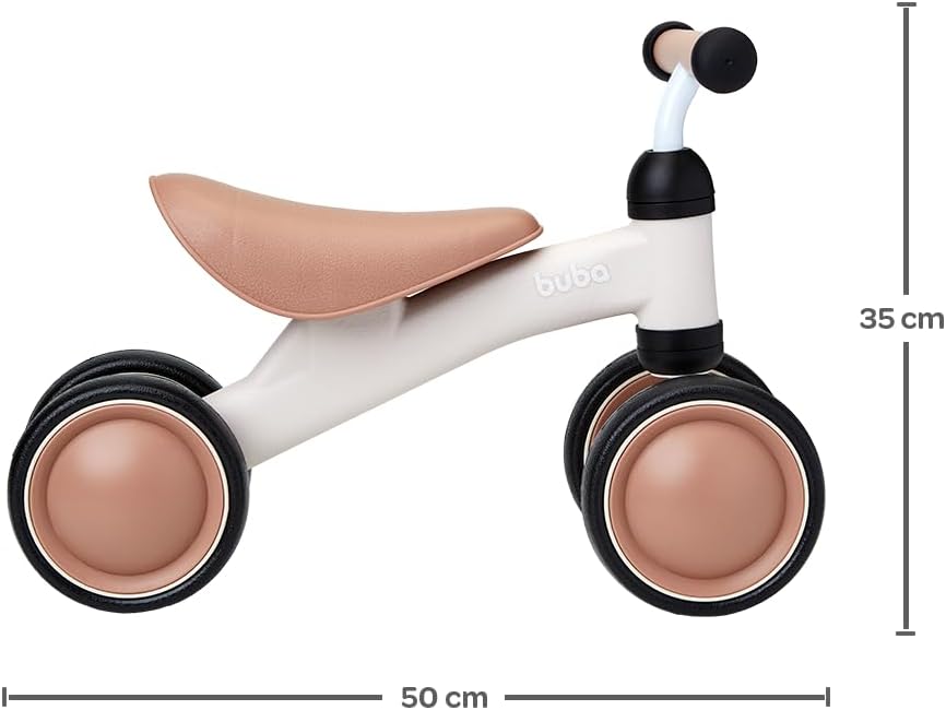 Bicicleta De Equilíbrio 4 Rodas Bege - Buba