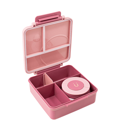 Bento Box 3 Divisórias c/ Pote Térmico Rosa - Bup Baby