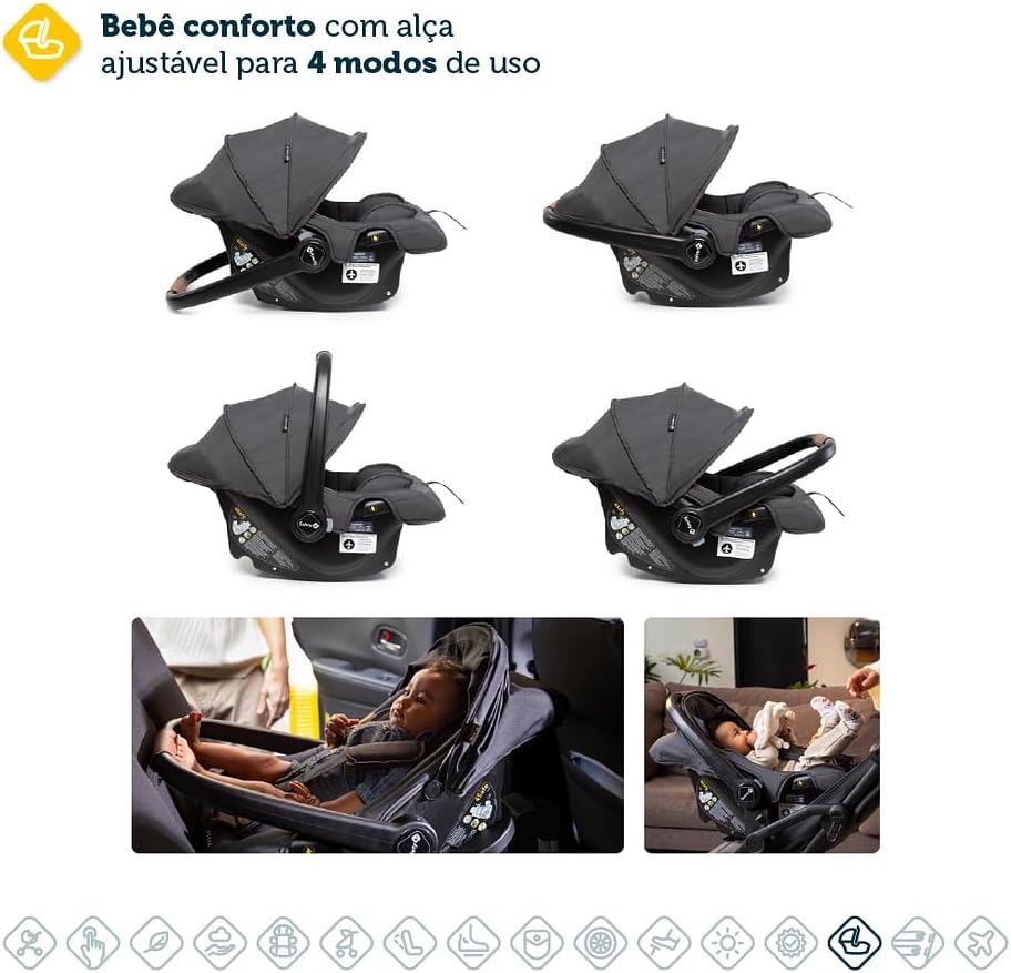 Carrinho Pact Pro Travel System Chumbo Shale - Joie