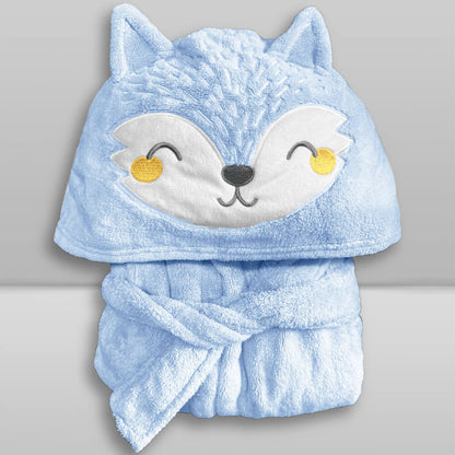 ROUPÃO ANIMADO RAPOSA AZUL - LAÇO BEBÊ