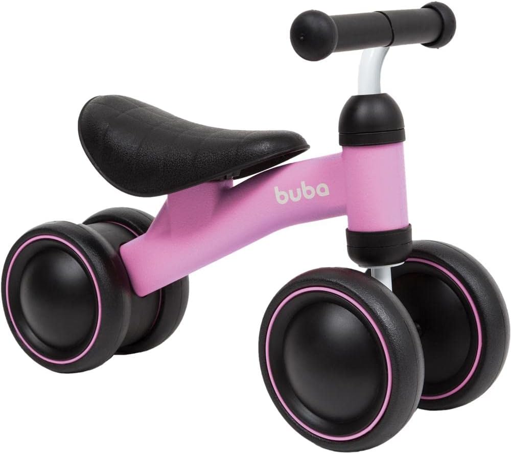 Bicicleta De Equilíbrio 4 Rodas Rosa - Buba