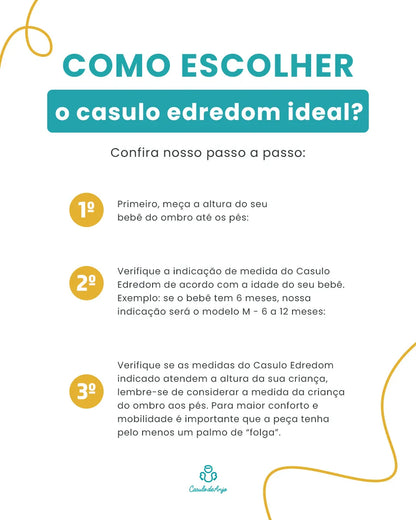 Saco de dormir Edredom Listrado - Casulo de Anjo