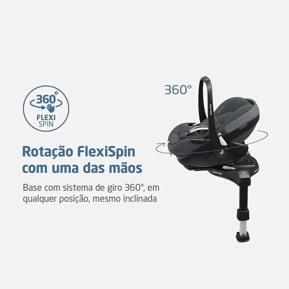Bebê Conforto Pebble Pro Com Base Familyfix 360 Pro² Graphite - Maxi Cosi