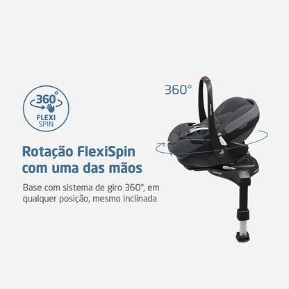 Bebê Conforto Pebble Pro Com Base Familyfix 360 Pro² Graphite - Maxi Cosi