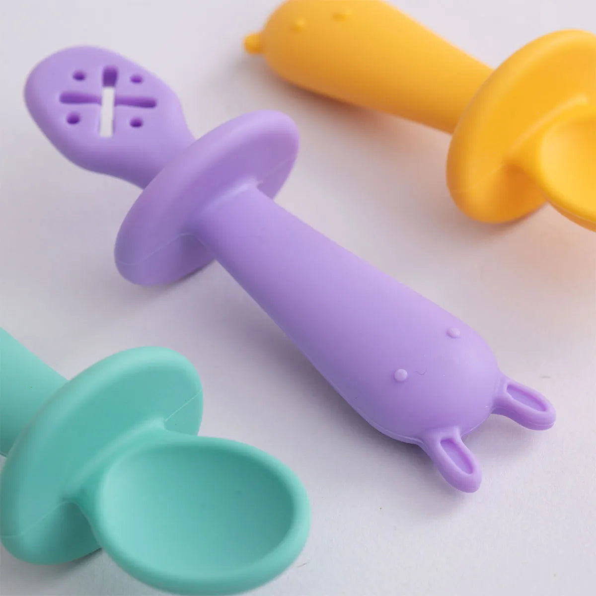 Kit De Treinamento Com 3 Talheres De Silicone - Petit Pia