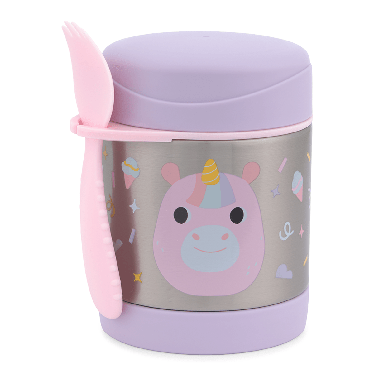 Pote Térmico Com Talher Besties Unicórnio - Sikp Hop