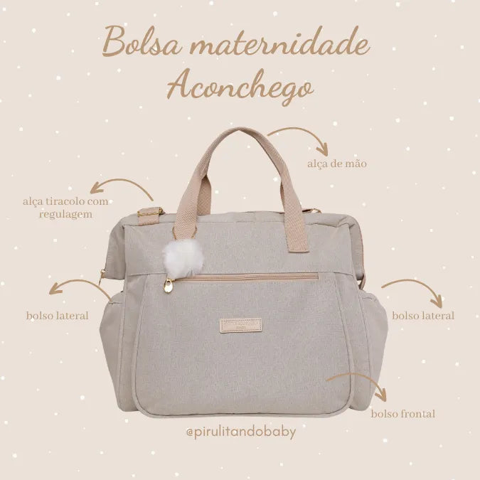 Bolsa Grande Aconchego Marfim - Pirulitando
