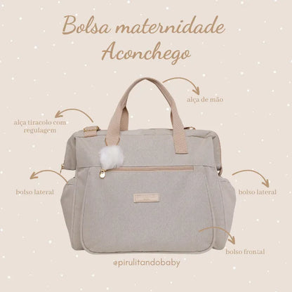 Bolsa Grande Aconchego Marfim - Pirulitando