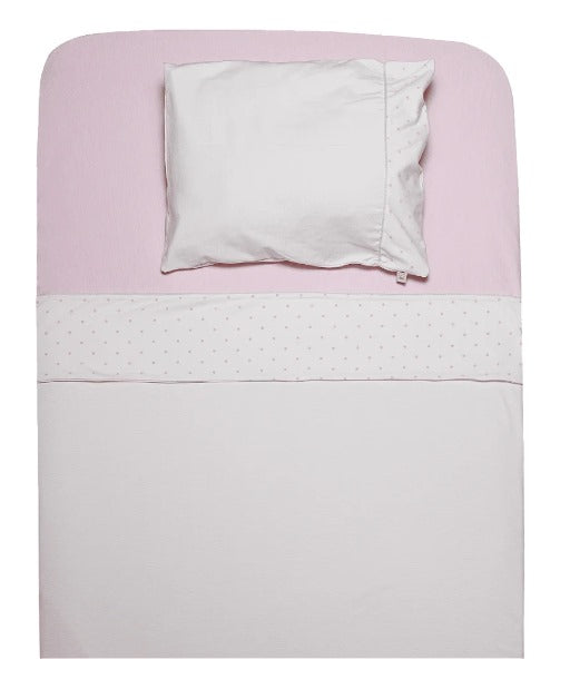 Kit Lençol de Mini Berço Poá Rosa - D'Bella For Baby