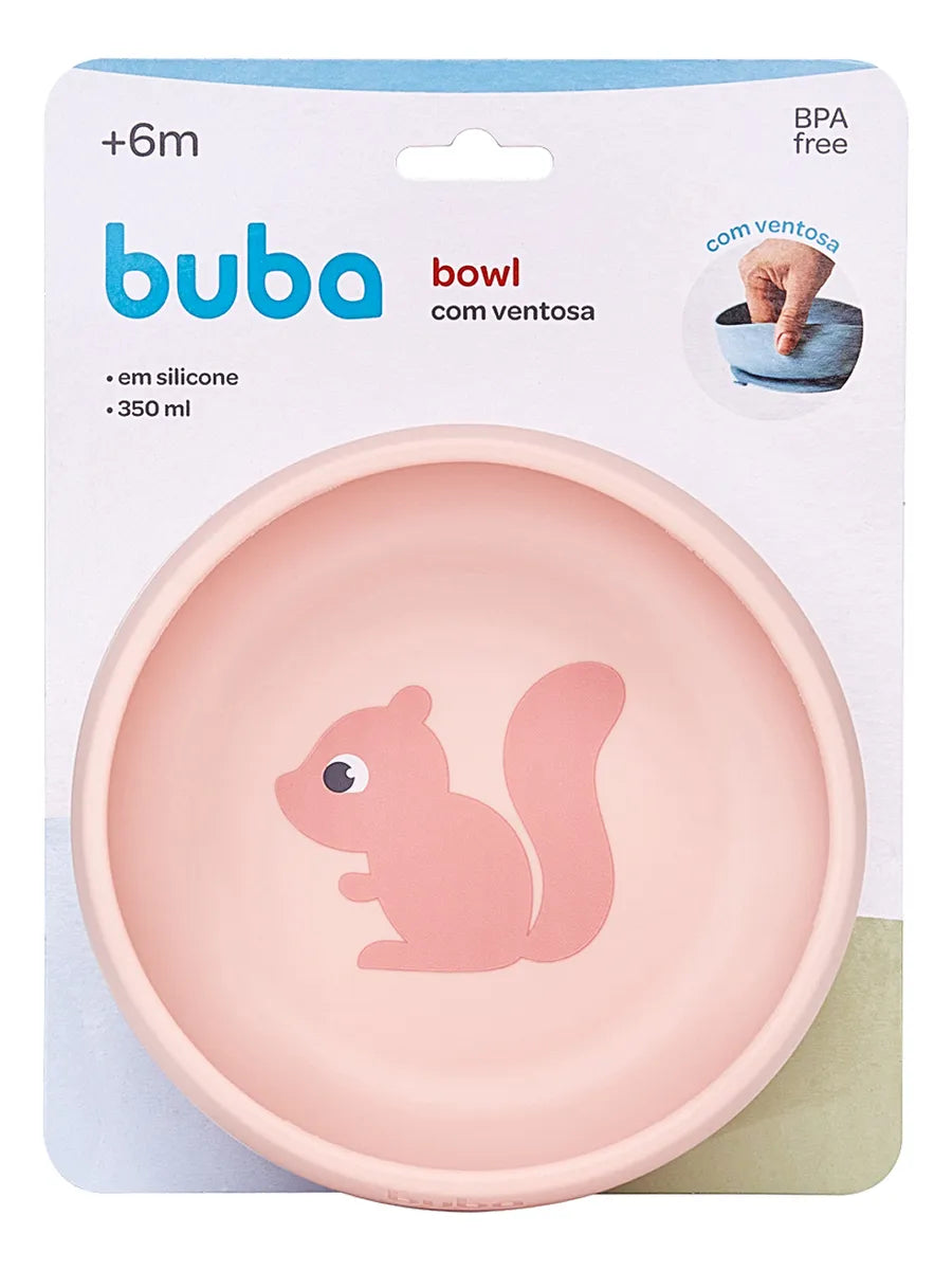 Bowl Em Silicone Com Ventosa Cloudy Esquilo - Buba