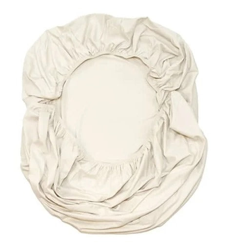 Lençol de Baixo com Elástico Berço Malha Offwhite - D' Bella For Baby