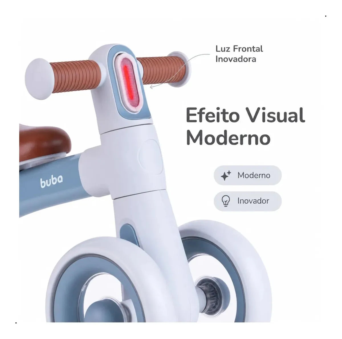 Bicicleta De Equilíbrio Com Luz Azul- Buba