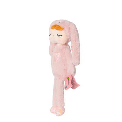 Boneca Ângela Plush Manu Coelha Rosa 33cm - Metoo