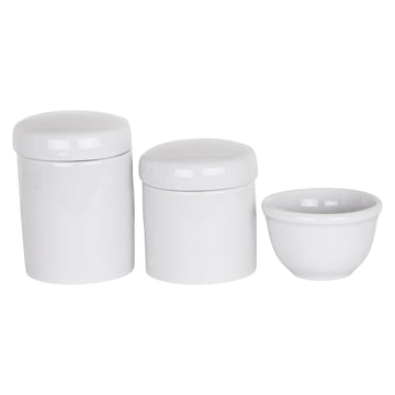 Kit Higiene 3 Peças Liso Branco - Modali