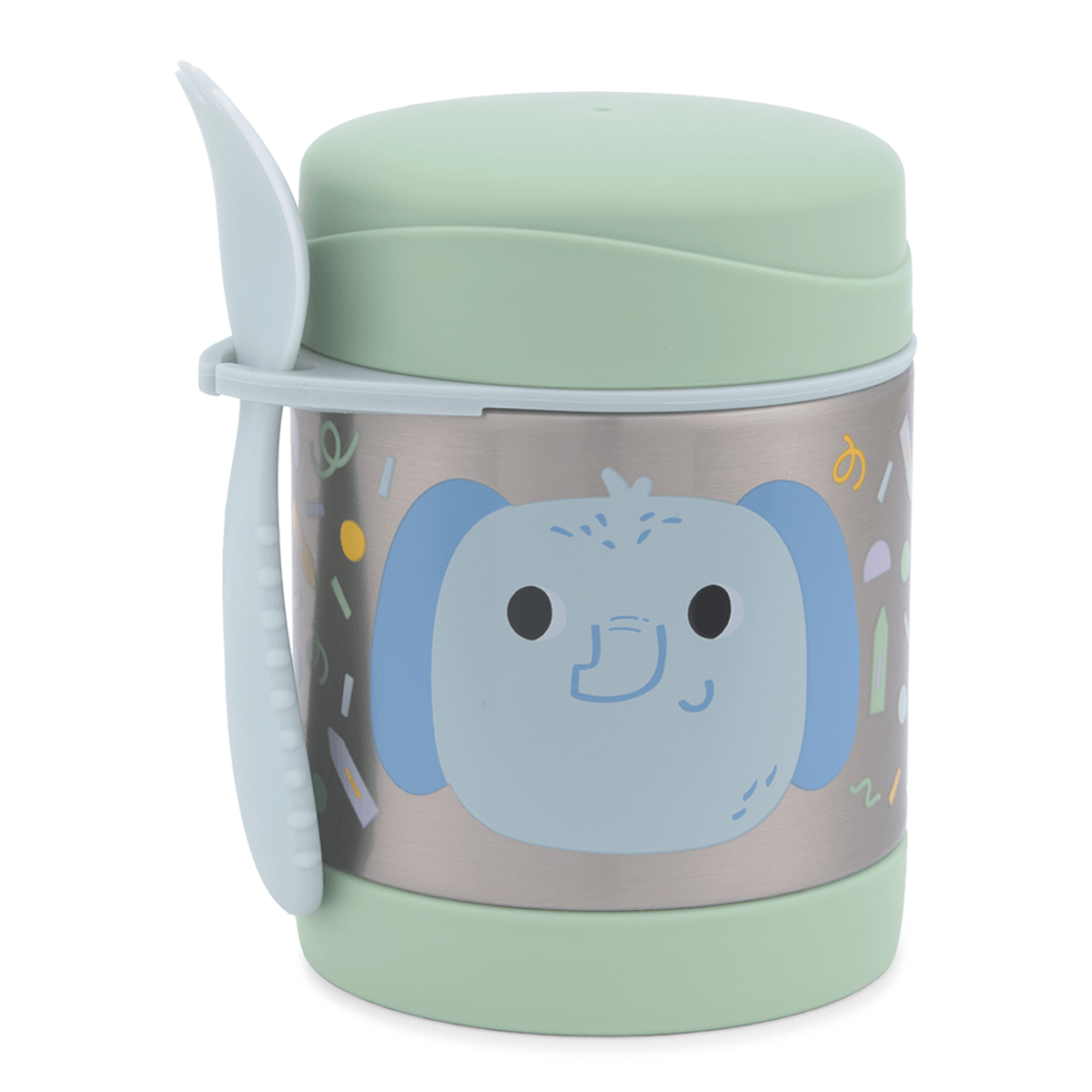 Pote Térmico Com Talher Besties Elefante - Sikp Hop